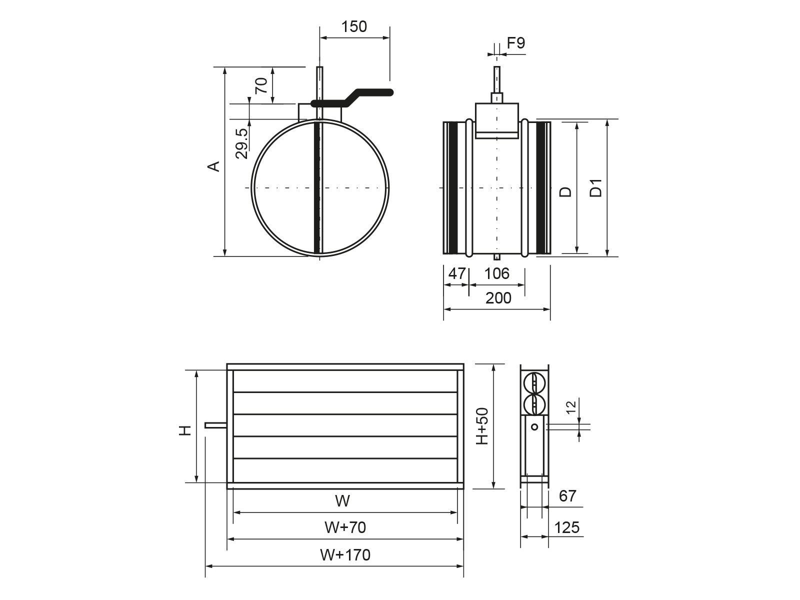 Клапан с приводом Ecoclima Pro Vent ECT VAL-T 250+P220