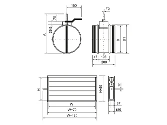 Клапан с приводом Ecoclima Pro Vent ECT VAL-T 315+P220